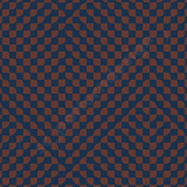 Optical Checkers Blue geometric design print pattern by sc_patterndesign