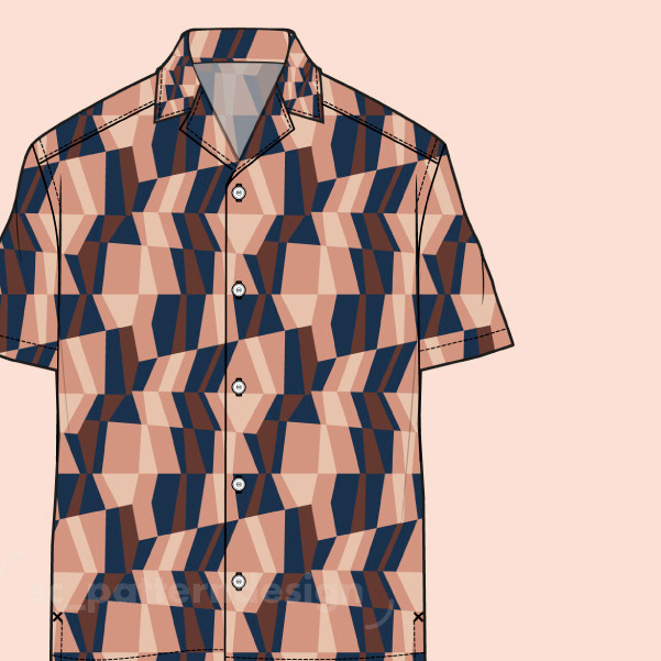 Mendini Would be Happy geo abstract pattern design by sc_patterndesign