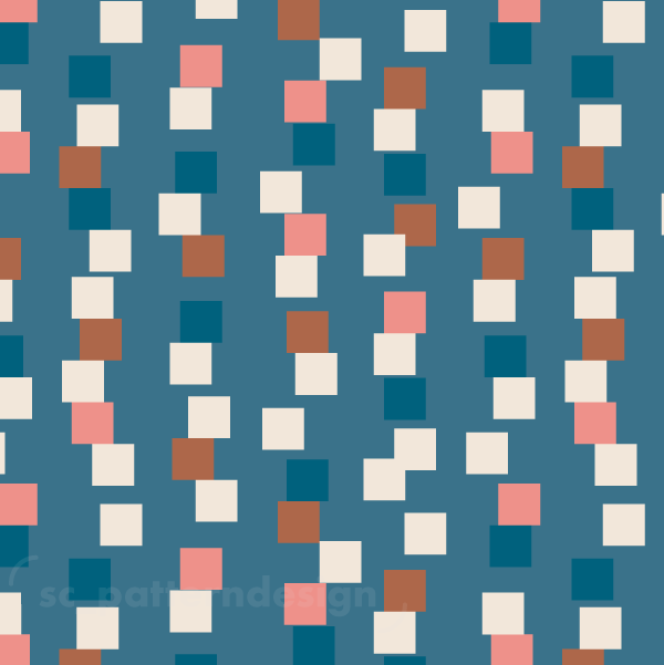 Dancing Squares Stripes scpatterndesign blue