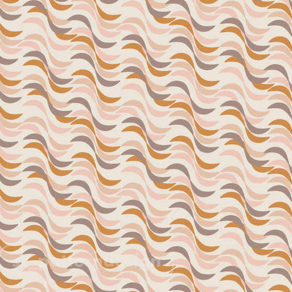 Surfing the Wave Abstract Geo design by sc_patterndesign Stéphanie Chauvel pink and orange