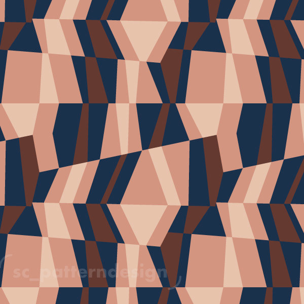 Mendini would be happy Geometric Geo Design Pattern by sc_patterndesign Brown