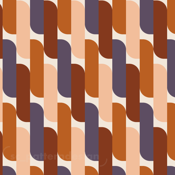 Geo Up & Down Torsades Twists scpatterndesign earthy