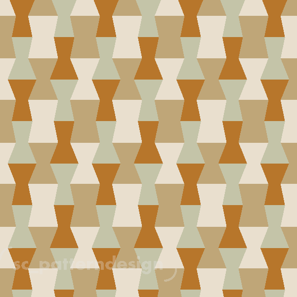 Geos Zigzags Pattern by scpatterndesign Orange