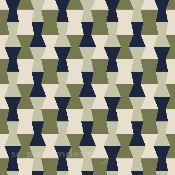 Geos Zigzags Pattern by scpatterndesign Green