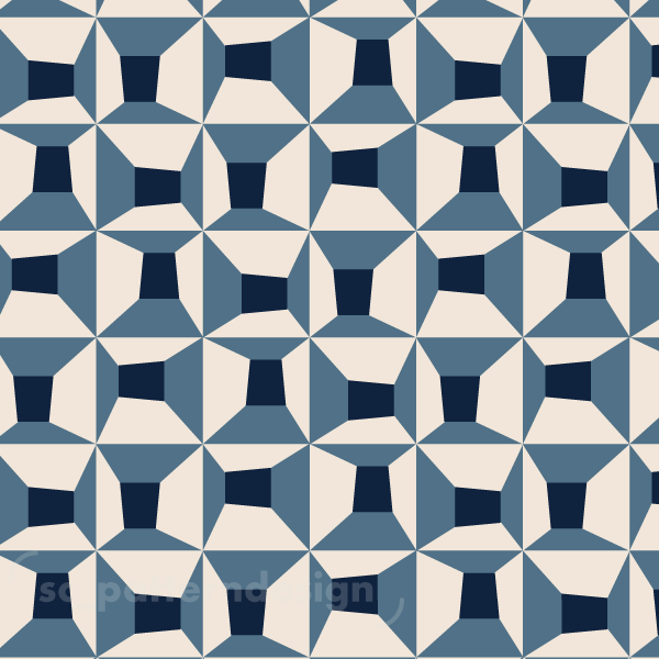 scpatterndesign Looking through Perspective Squares Blue