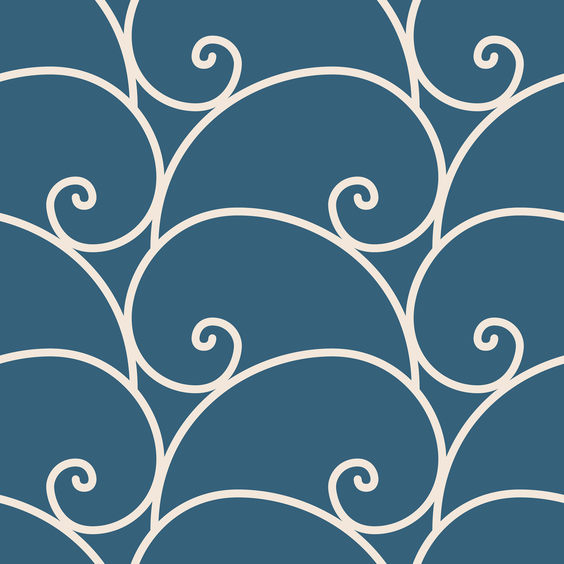 Fibonacci Wave Shell Spiral scpatterndesign blue