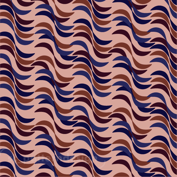 Surfing the Wave Abstract Geo design by sc_patterndesign Stéphanie Chauvel old pink