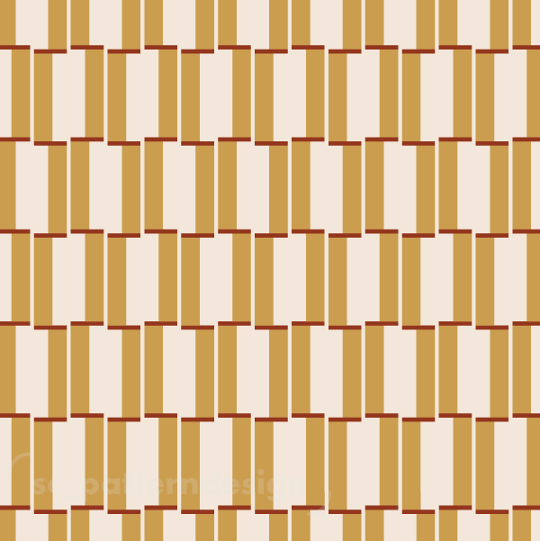 Dancing Stripes Checkers - scpatterndesign - Gold cream