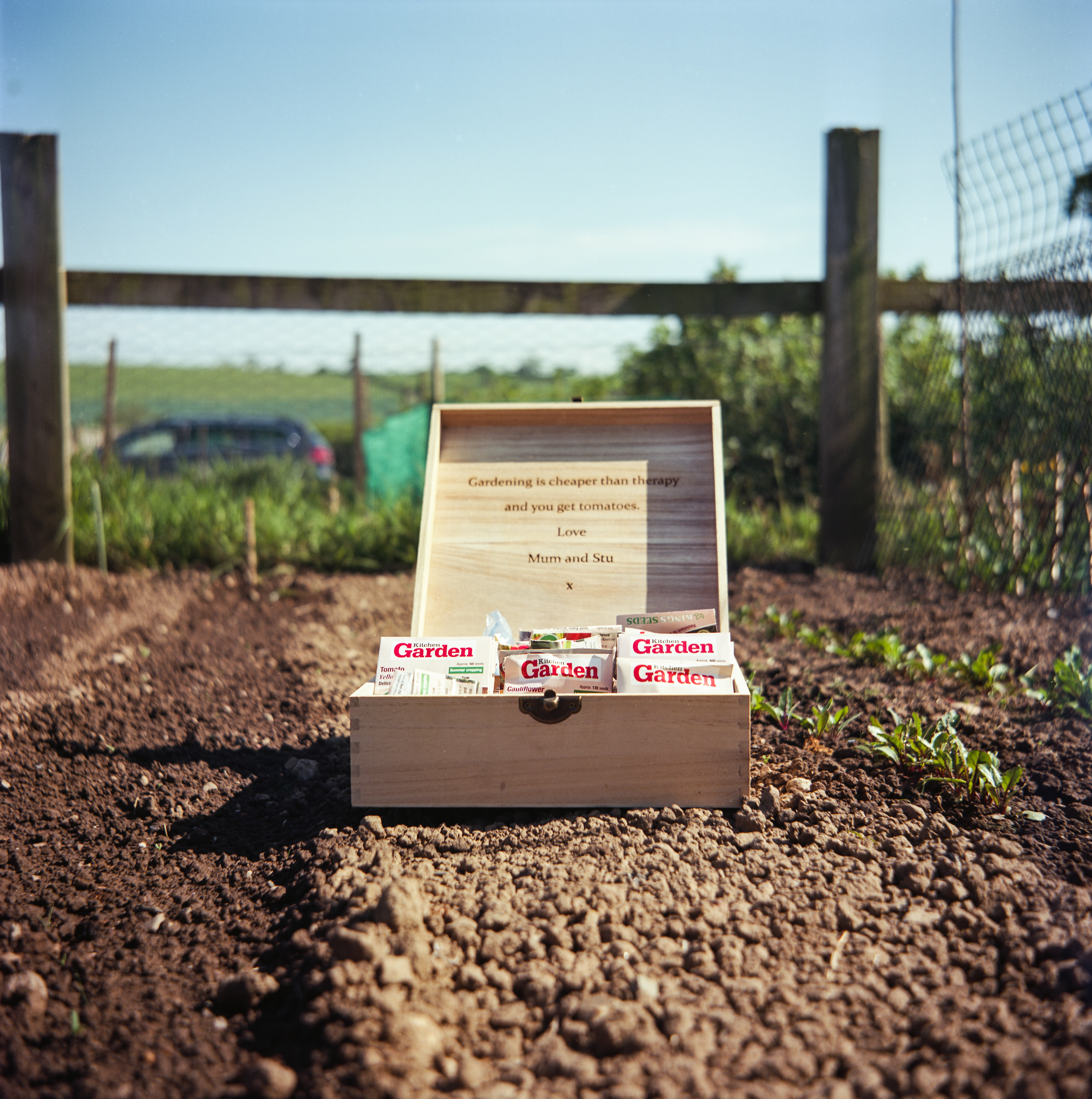 9. the whole family has always supported the allotment and often dad receives gardening related gifts including this seed organiser from my grandparents
