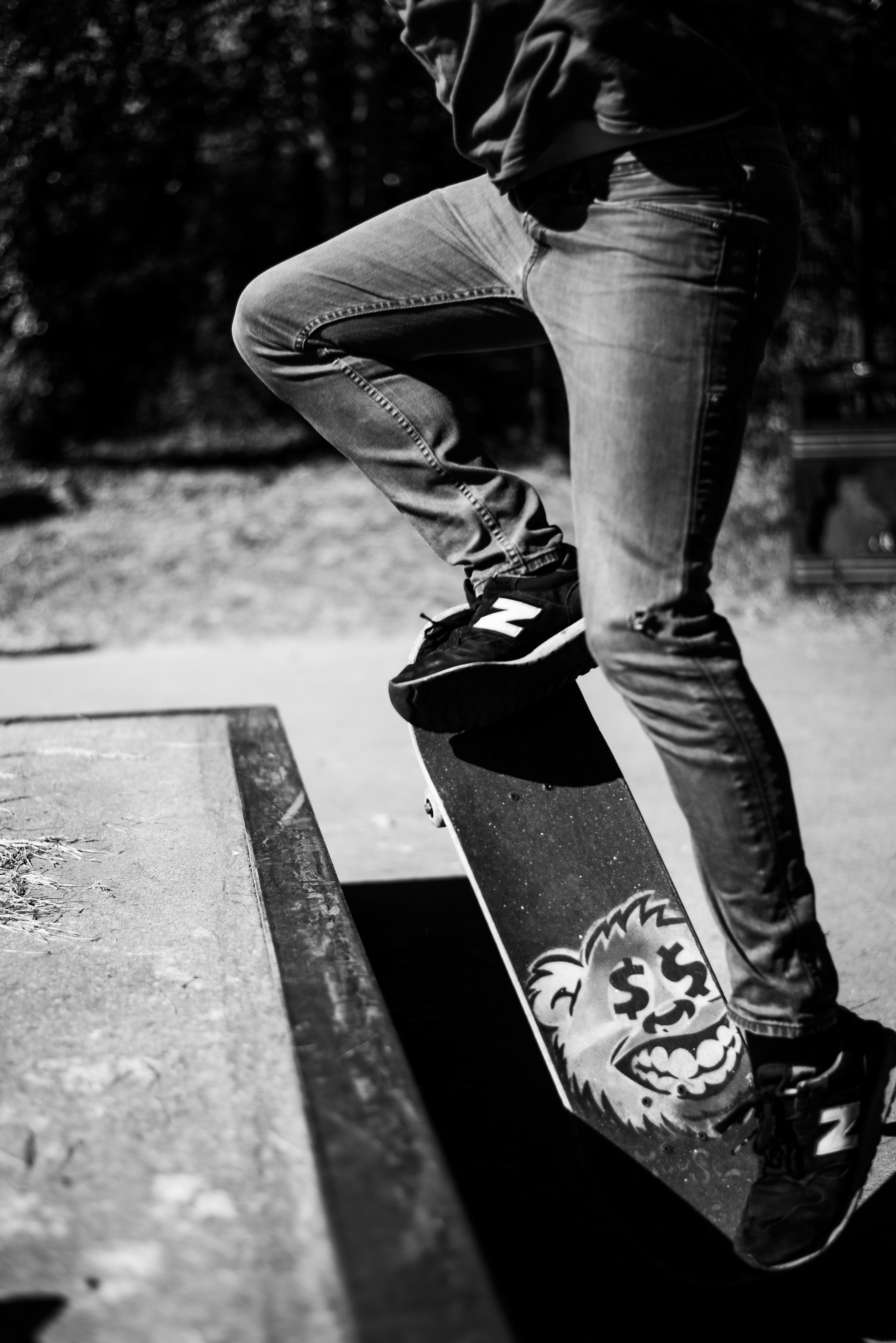 new balance trainers worn by a keen skater