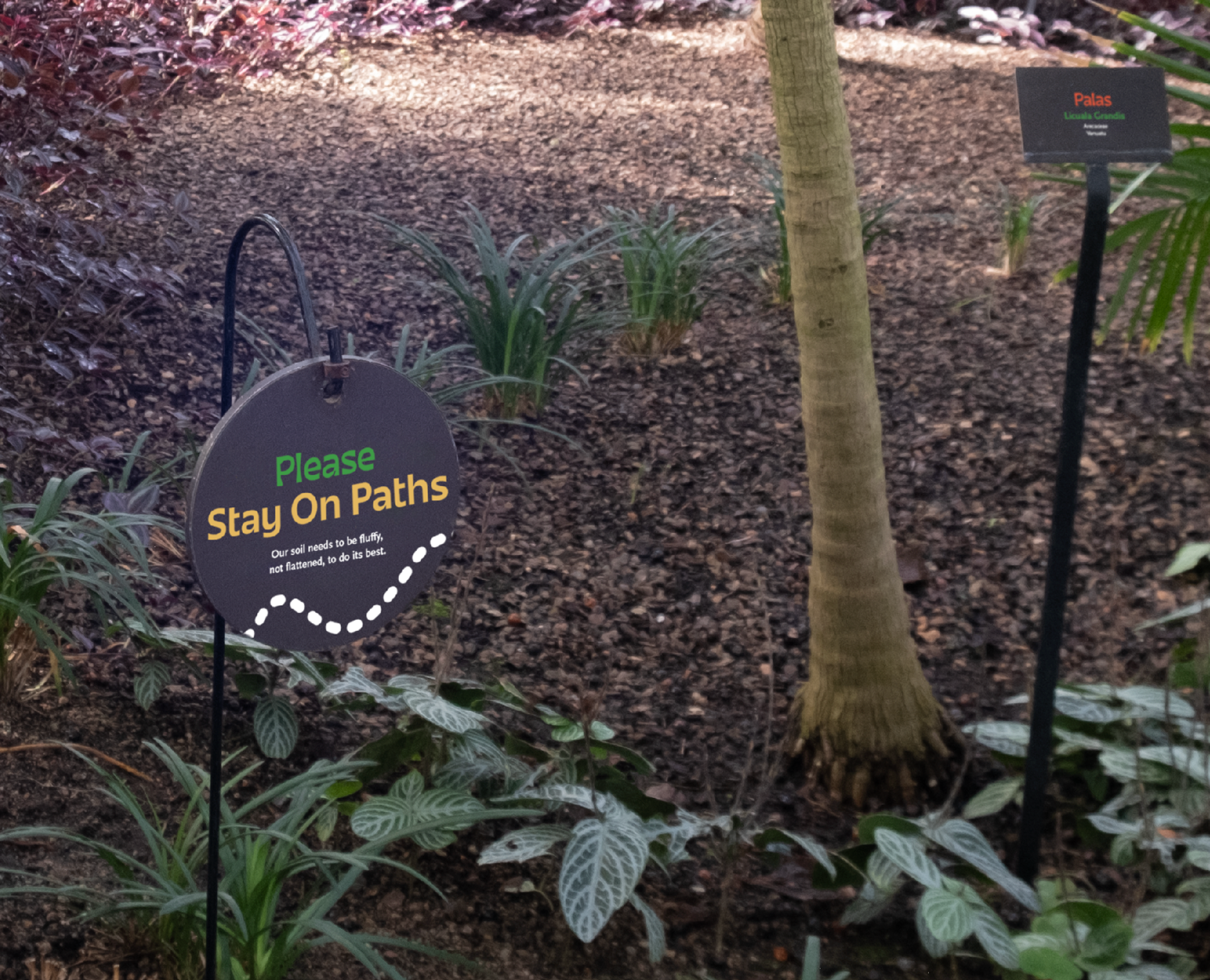 Guide sign and plant identification sign mockup 3