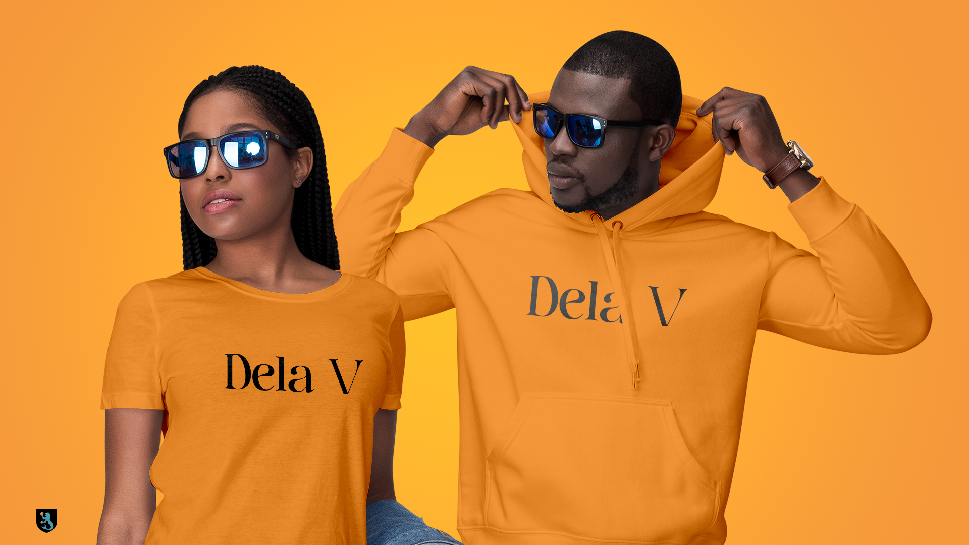 Dela V apparel in Dela V orange.