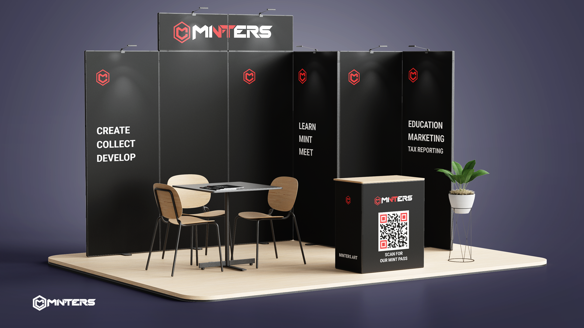 Exhibition stand for Minters.