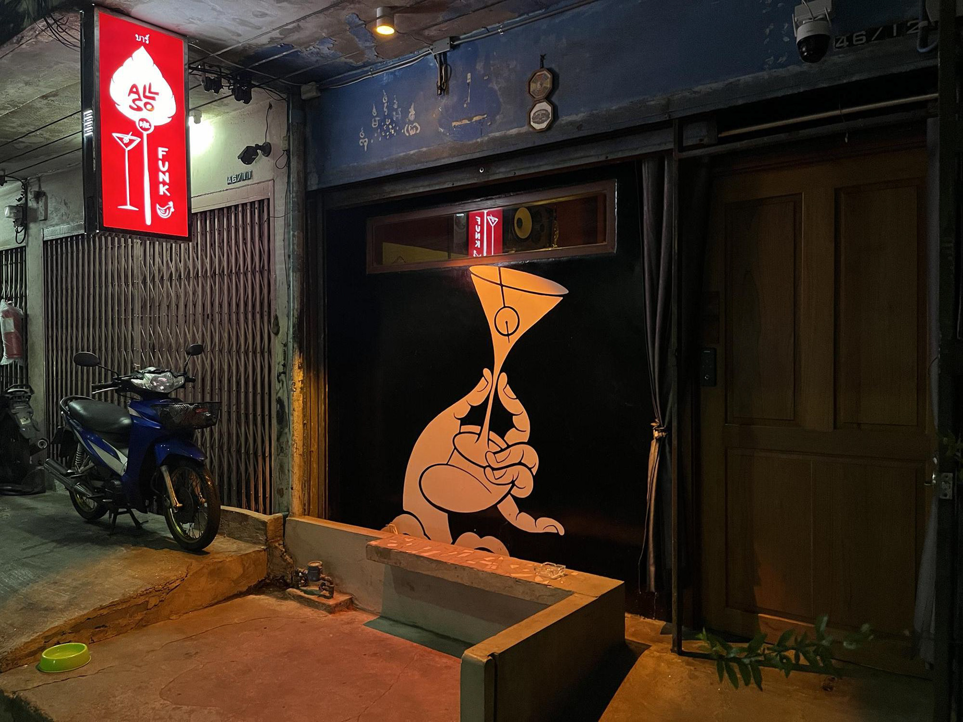 Wayfinding—showing passersby on the main street that we're a BAR, while giving locals who walk by a taste of our vibe