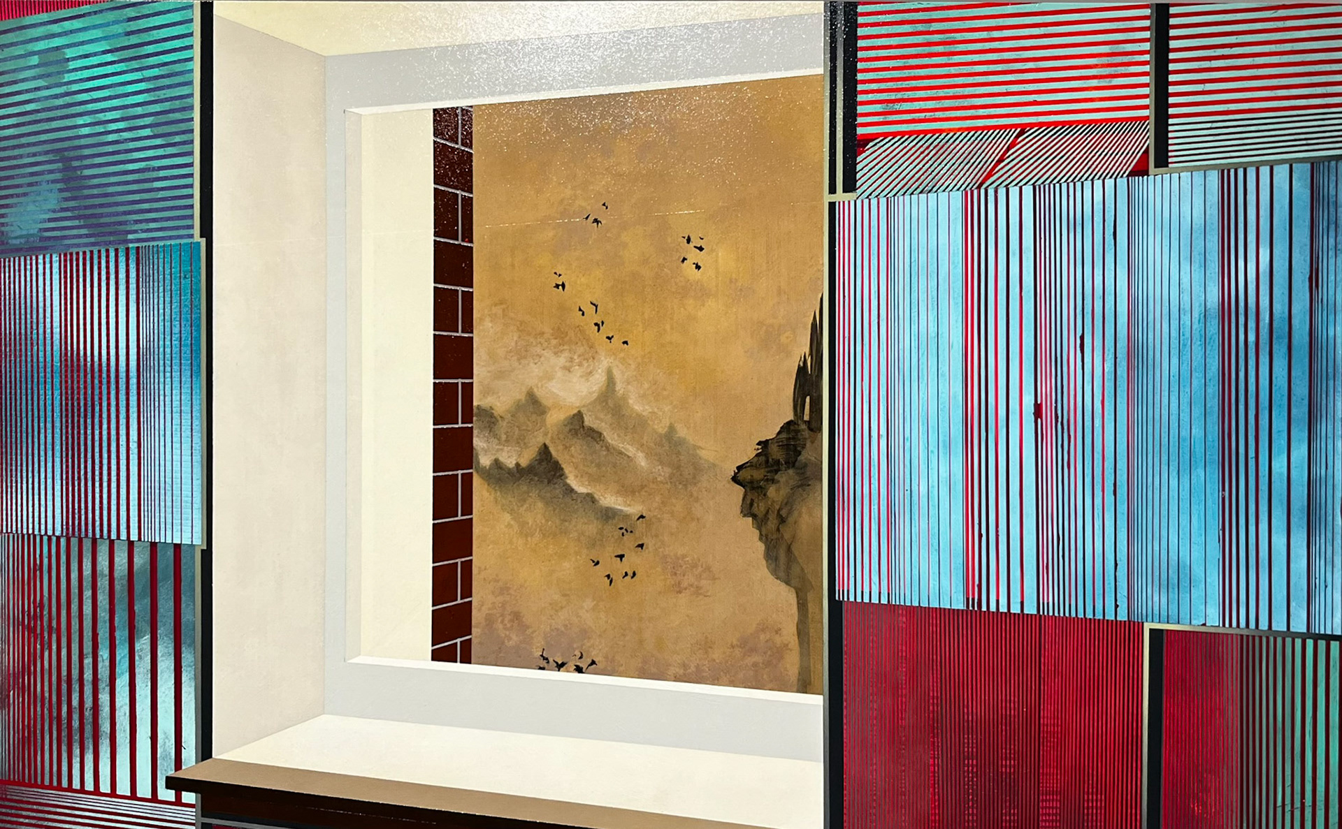 acrylic on wood board, 117 x 73 cm