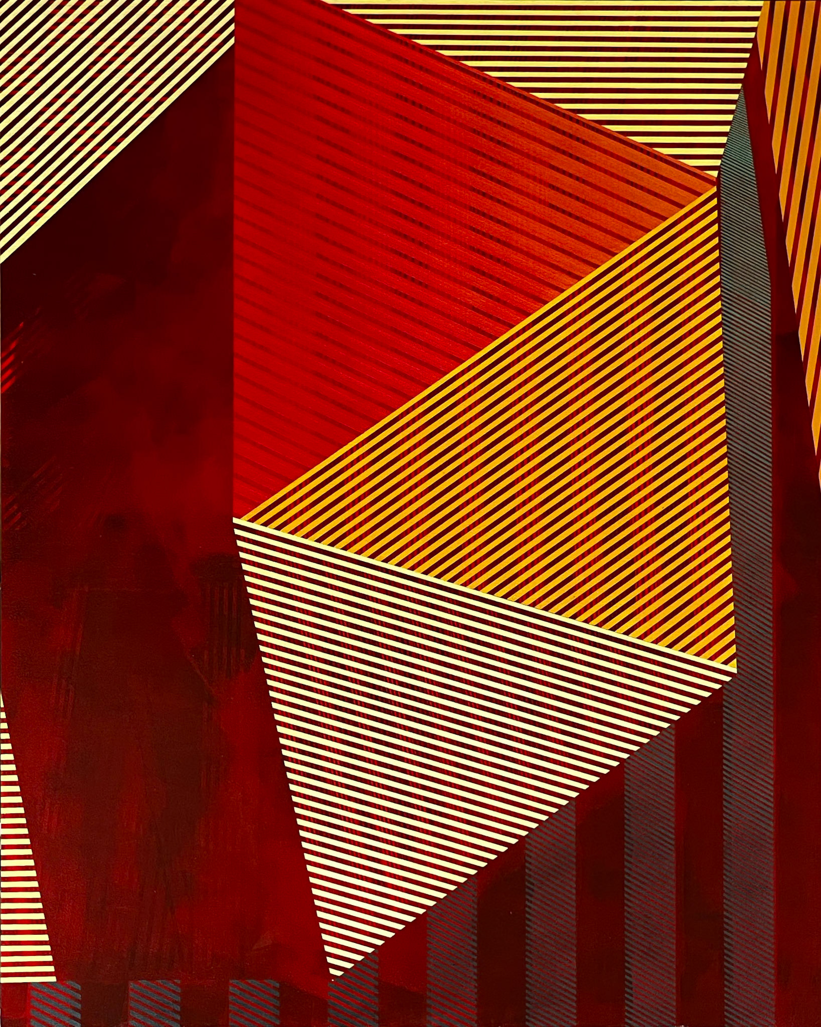 acrylic on wood board, 81 x 100cm