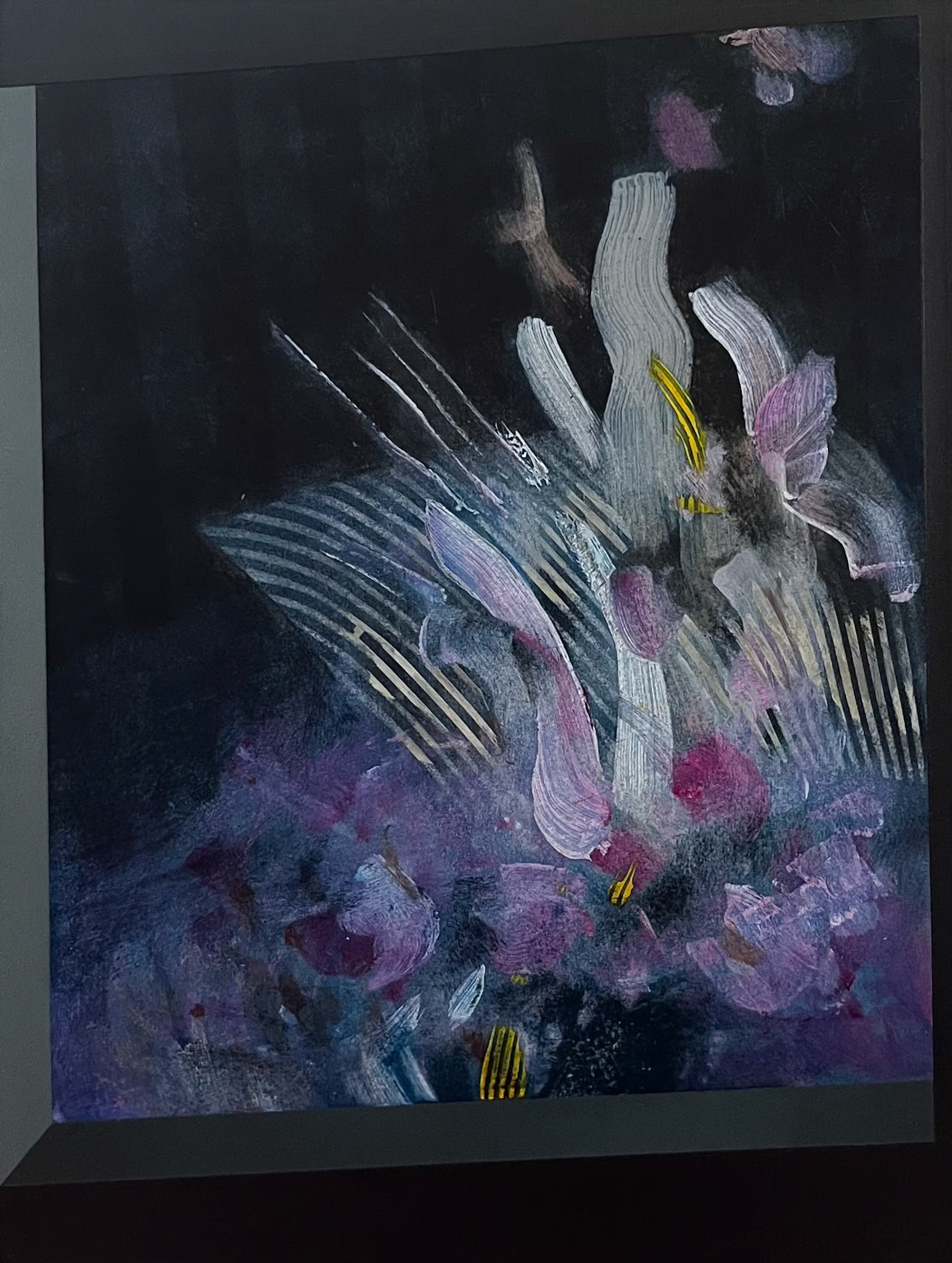 Flowers at Night - Acrylic on Board 40 x 30 cm