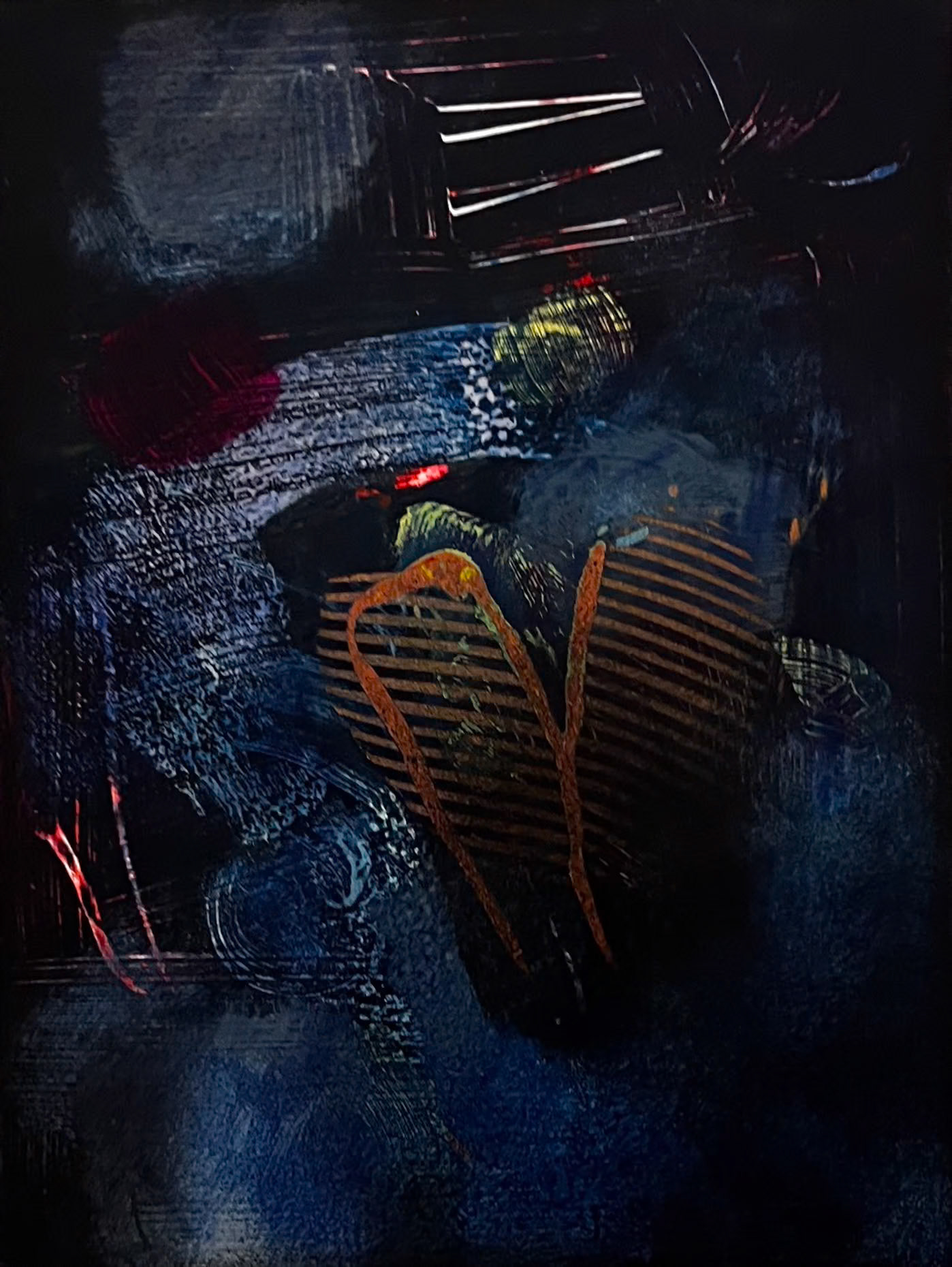 Night Garden - Acrylic on Board 18 x 24 cm