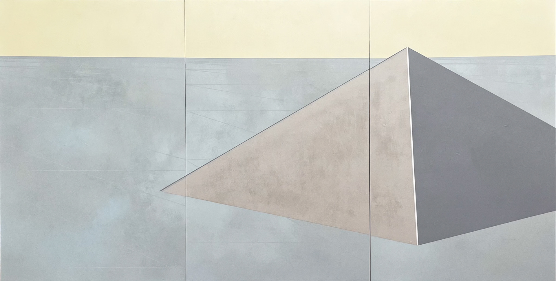 Geometry of silence - Acrylic on Board 100 x 195 cm