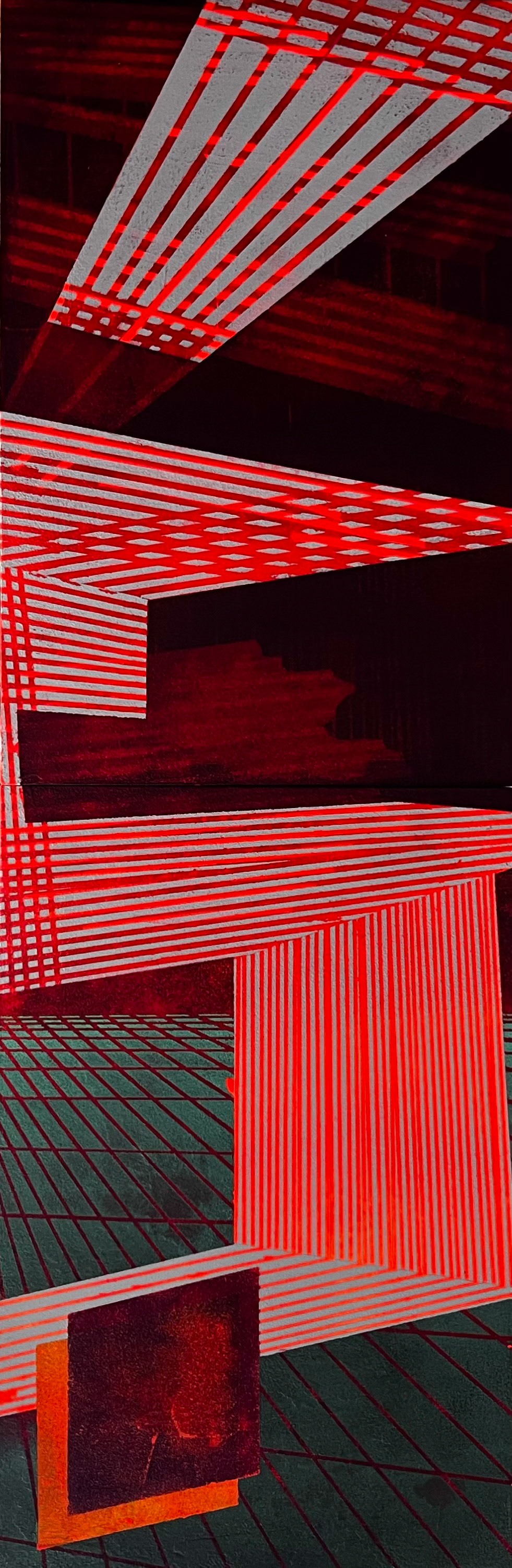 Subteranean - Acrylic on Board 60 x 20 cm