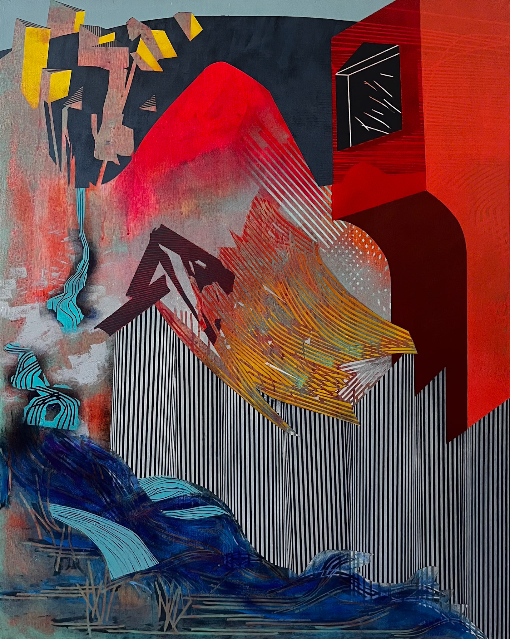 Seoul - Acrylic on wood board, 72 x 91 cm