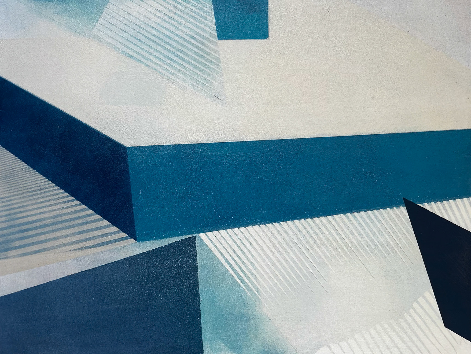 Slopes and Right Angles - Acrylic on Board 30 x 40 cm