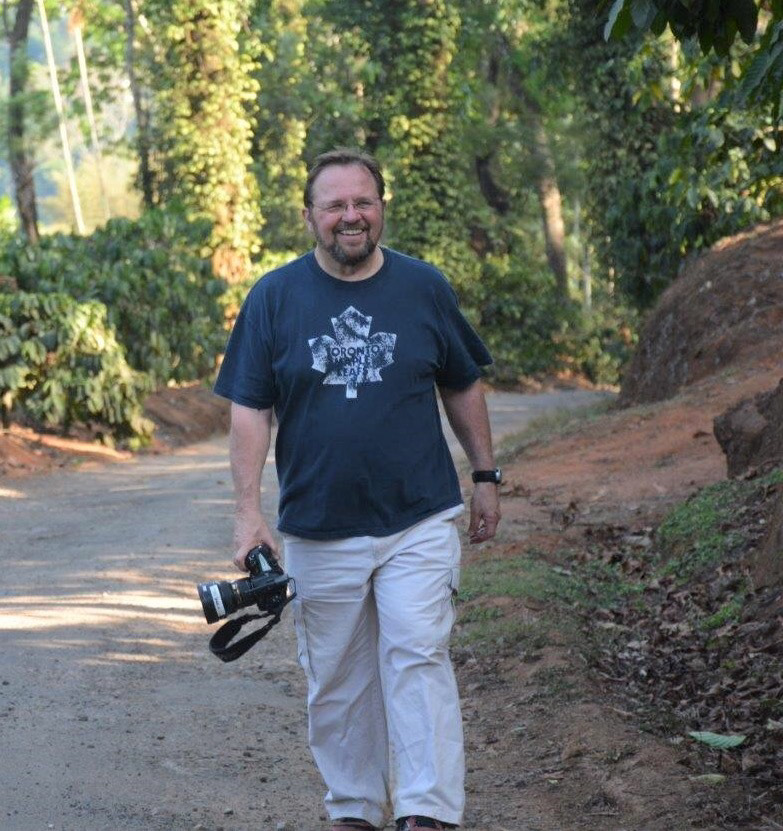 Filming in coffee fields of south India.