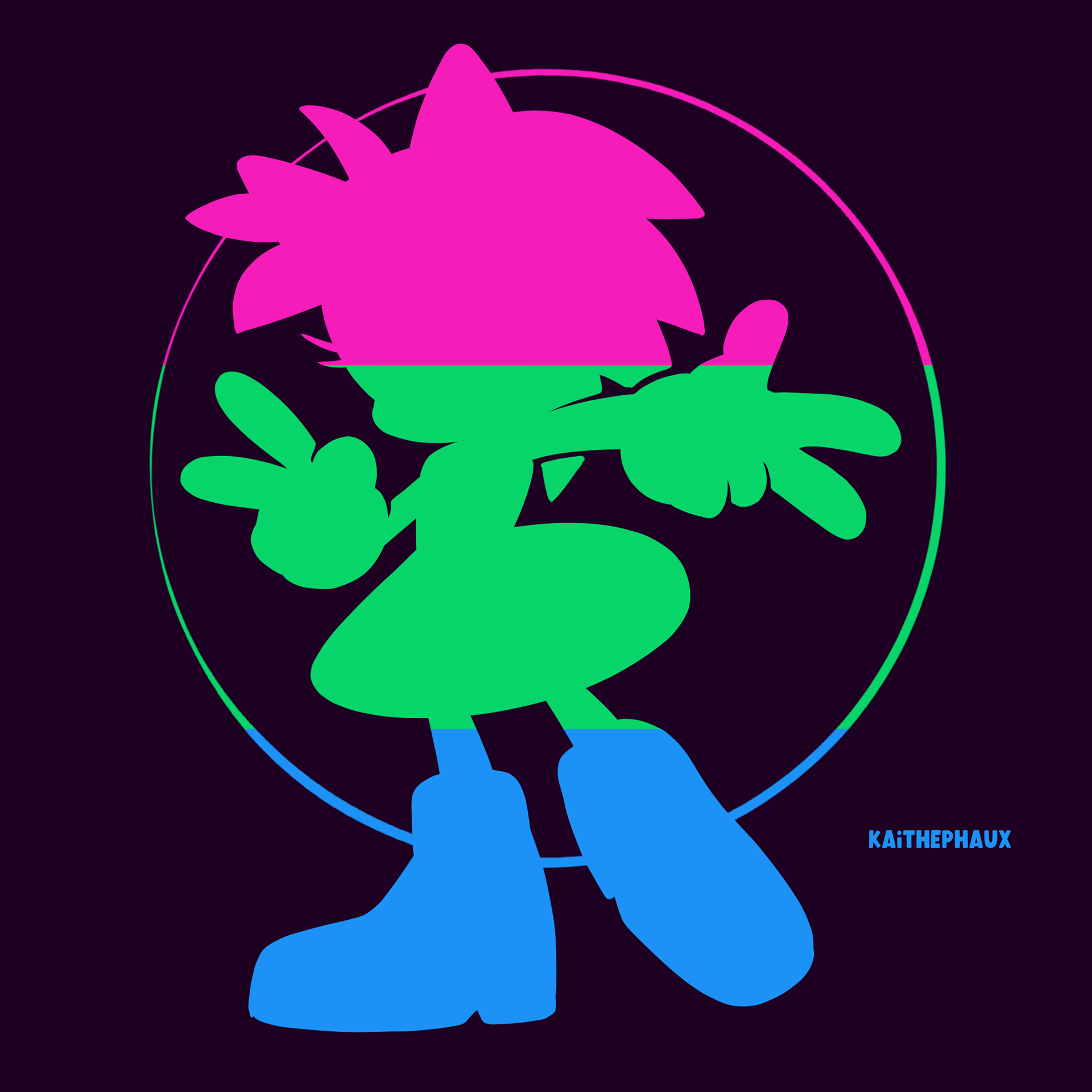 Amy Rose the Hedgehog - Polysexual Pride