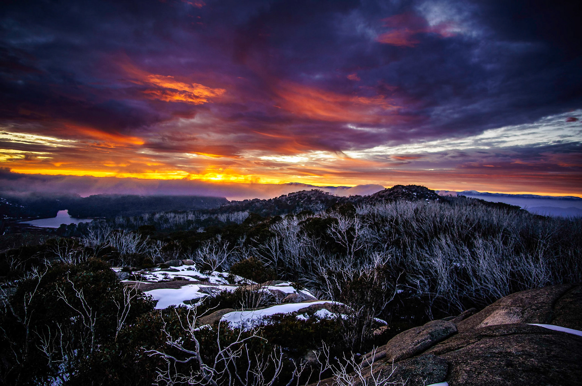 Mad an early start up to Mt Buffalo and caught an amazing sunrise.