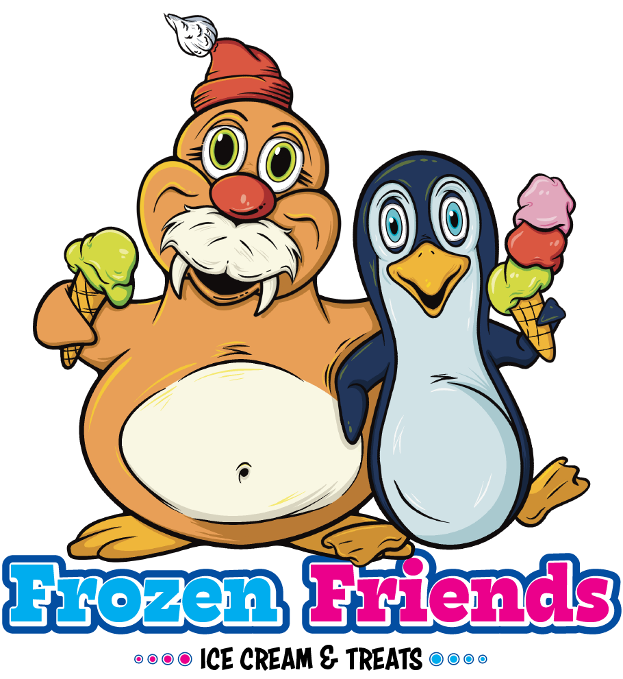 Logo Mascot Design Friendly Friends Ice Cream and Treats