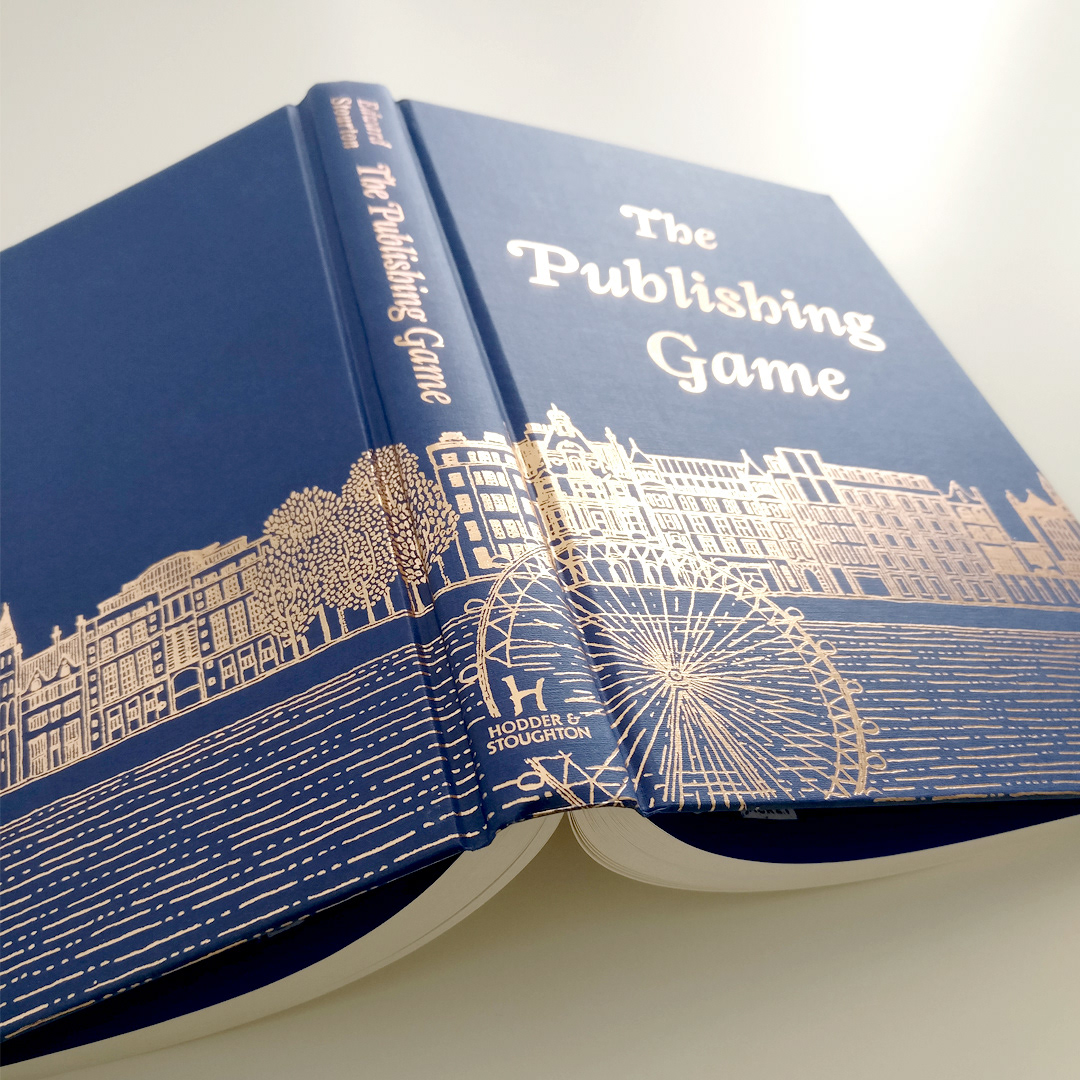 Gold foiling illustration detail on hard cover edition and hand drawn logo