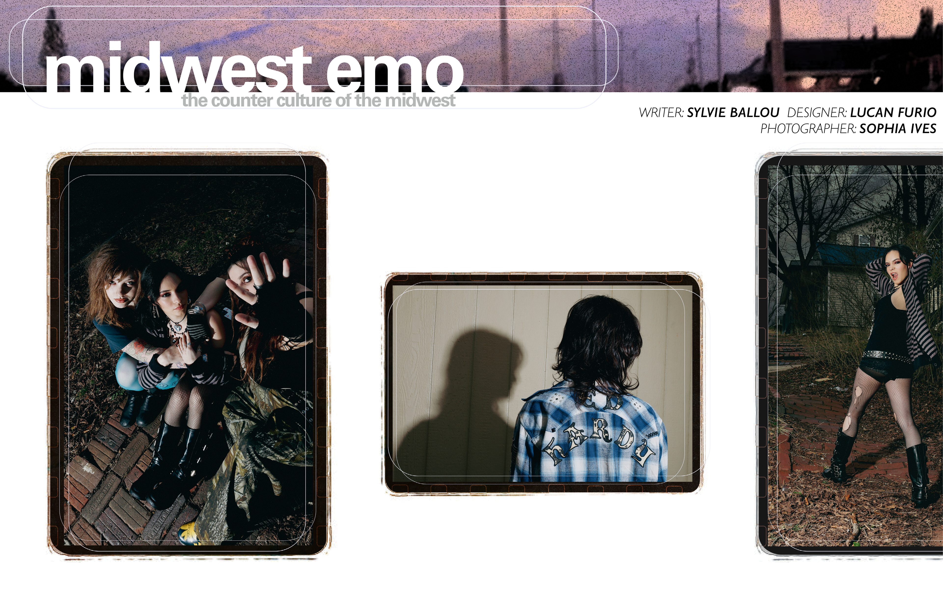 Publication design for a series on the Midwest Emo Music movement.