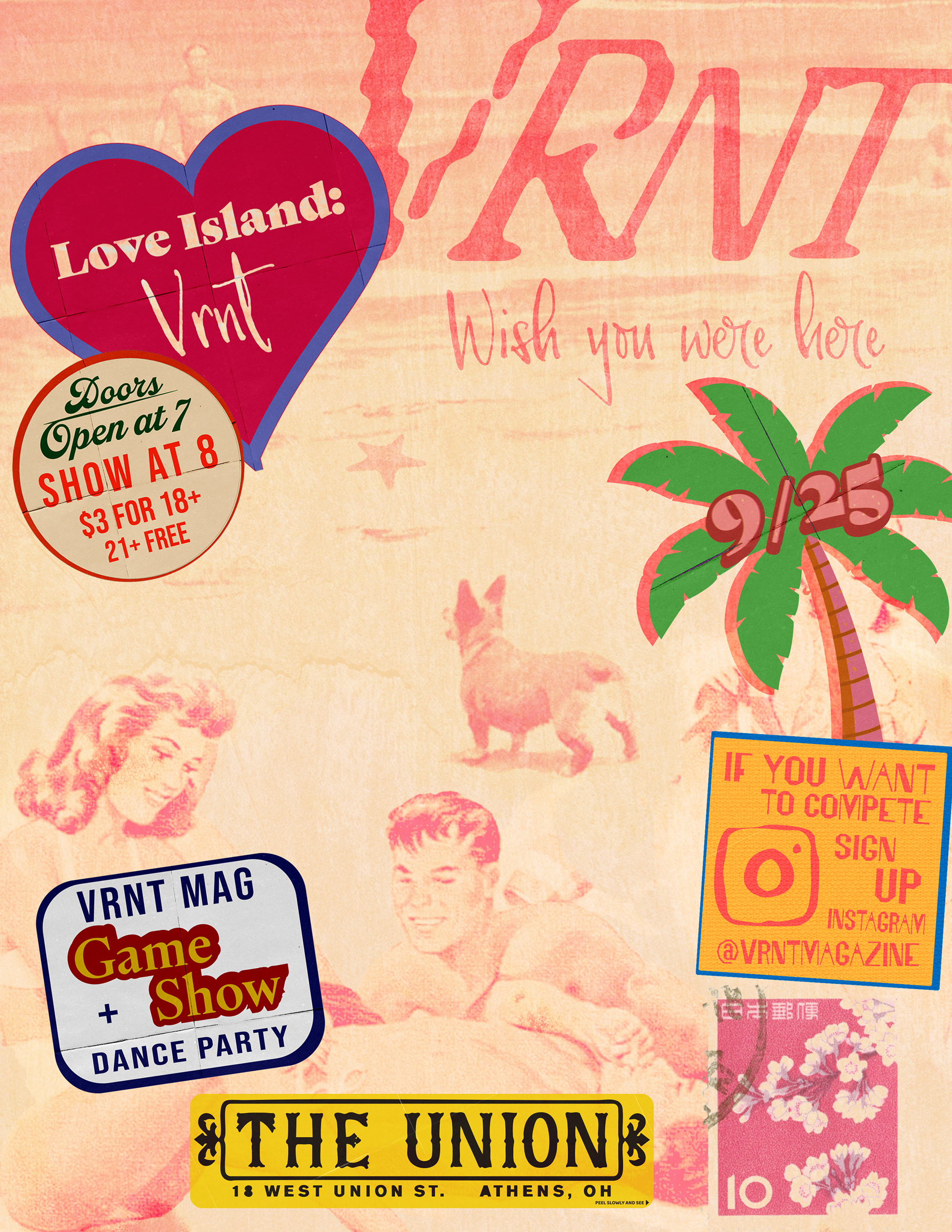 Unused poster for Love Island inspired event.