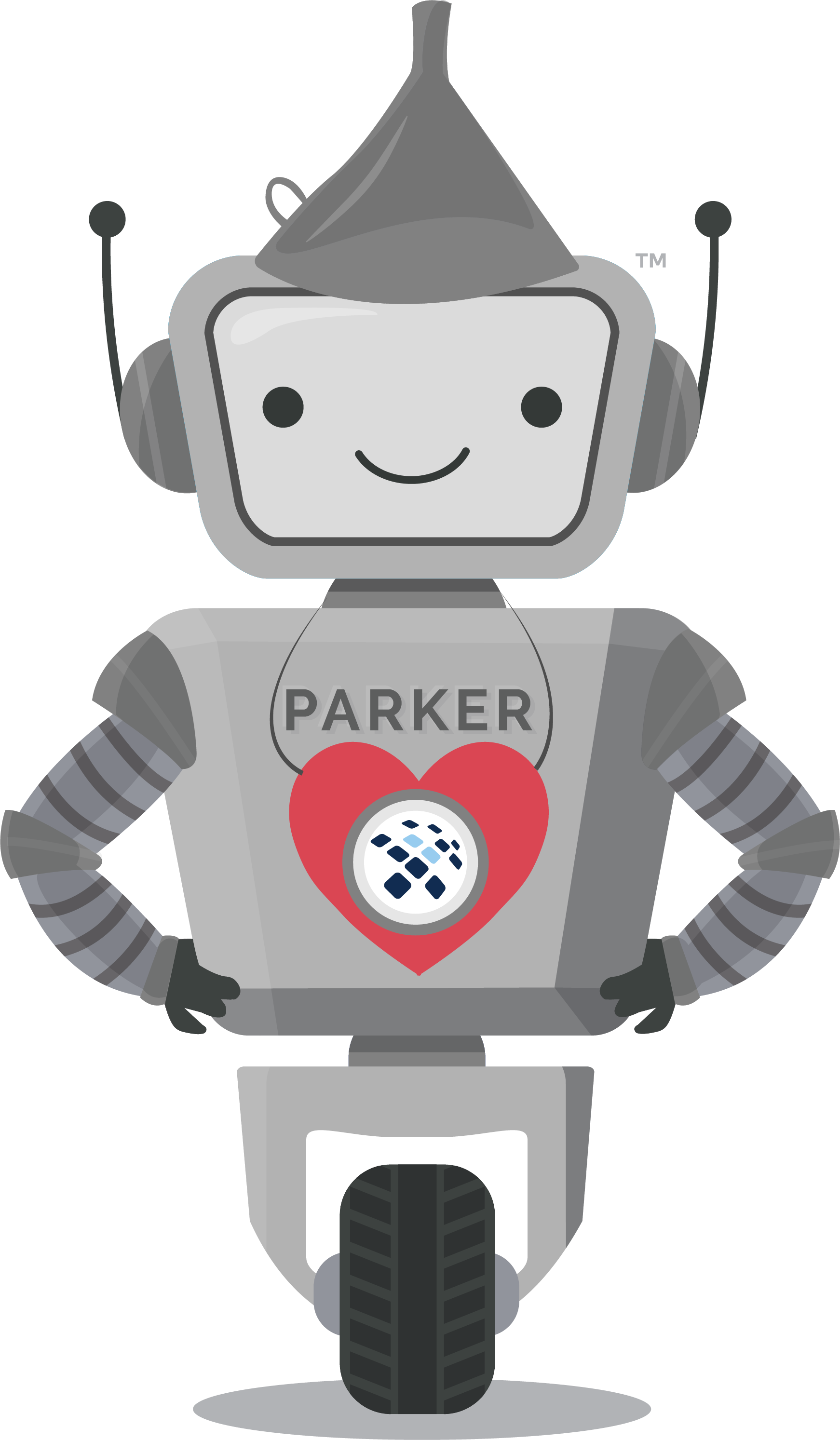 Internal mascot designed to look like the Tin Man from the Wizard of Oz. Created for WoO themed grand opening ceremony.