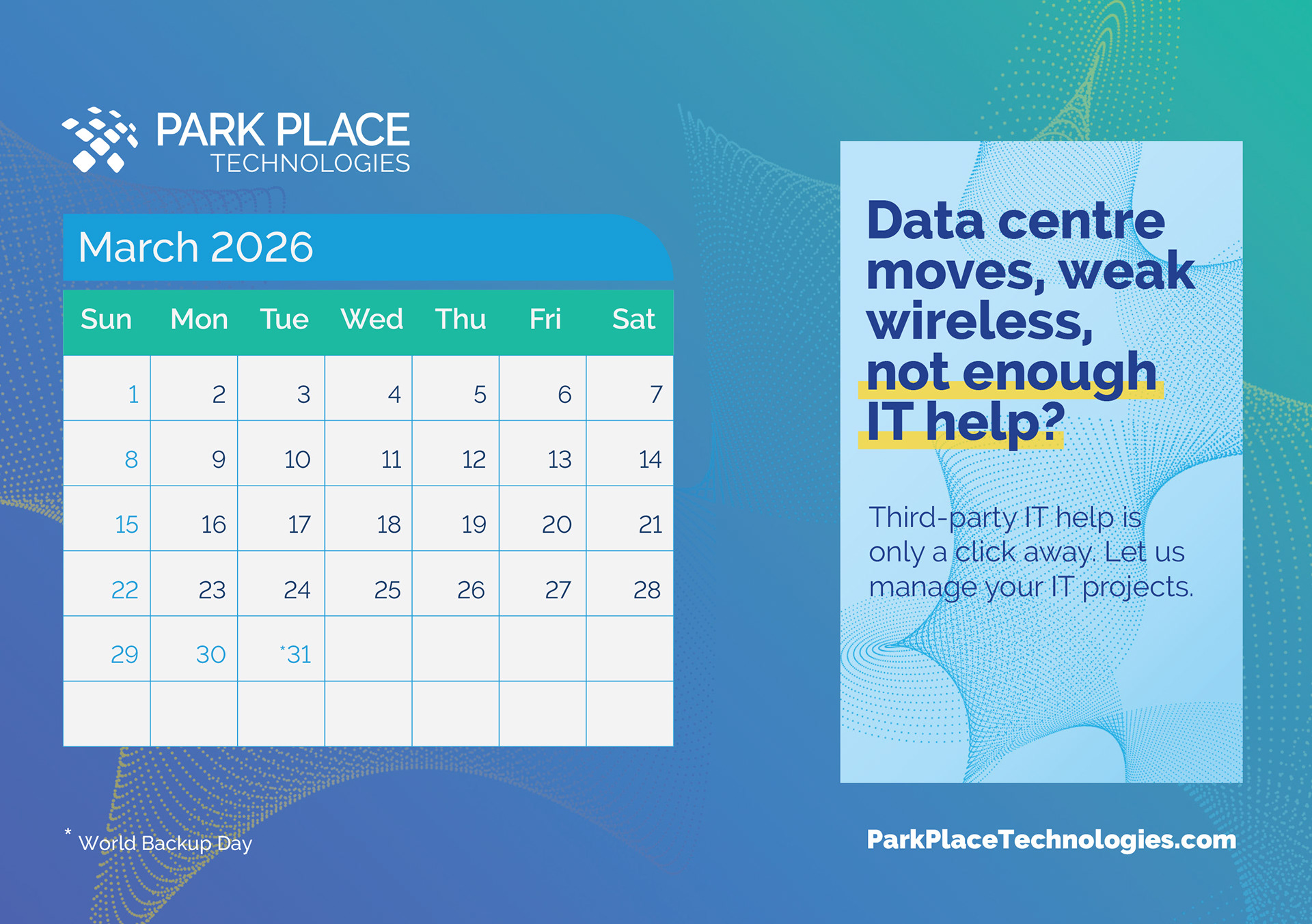 Calendar for EU trade shows (March).