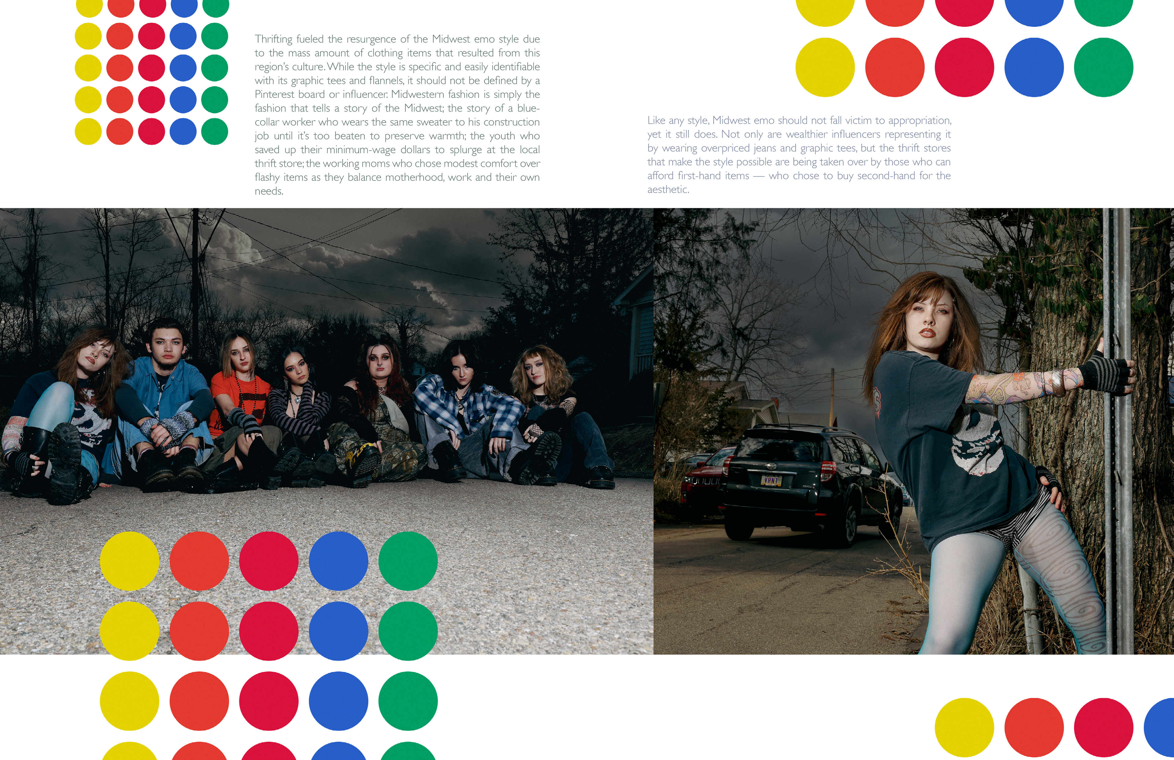 Publication design for a series on the Midwest Emo Music movement.