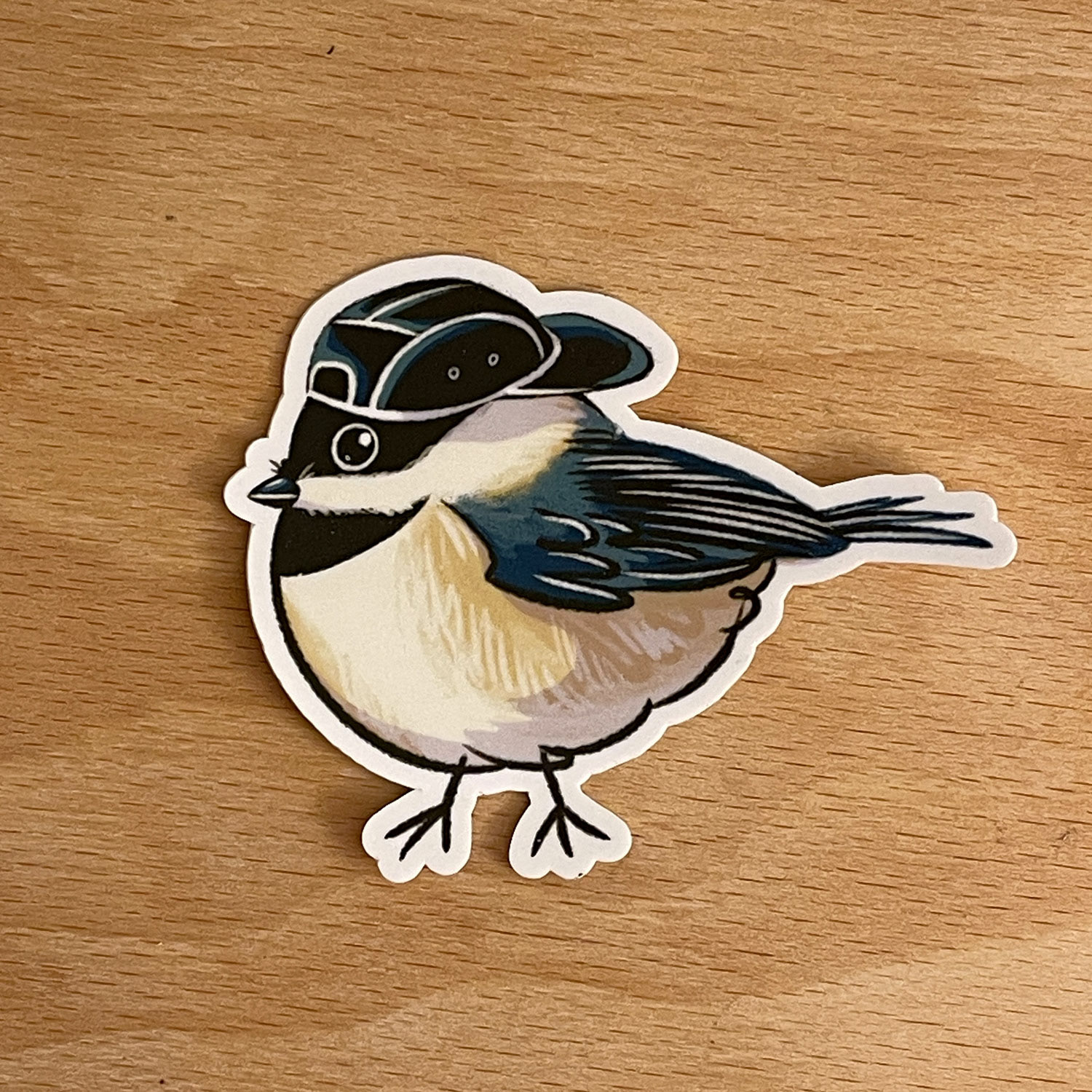 Black Cap Chickadee Sticker 3"x3"