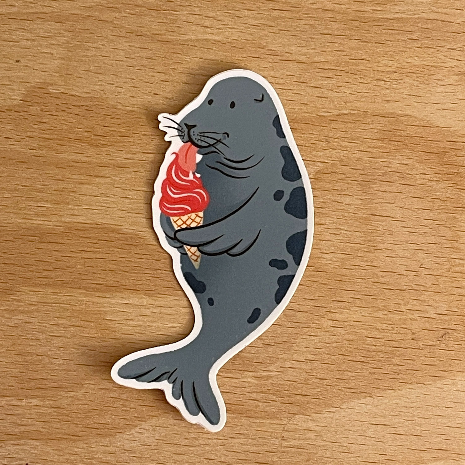 Ice Cream Seal Sticker 3" Tall