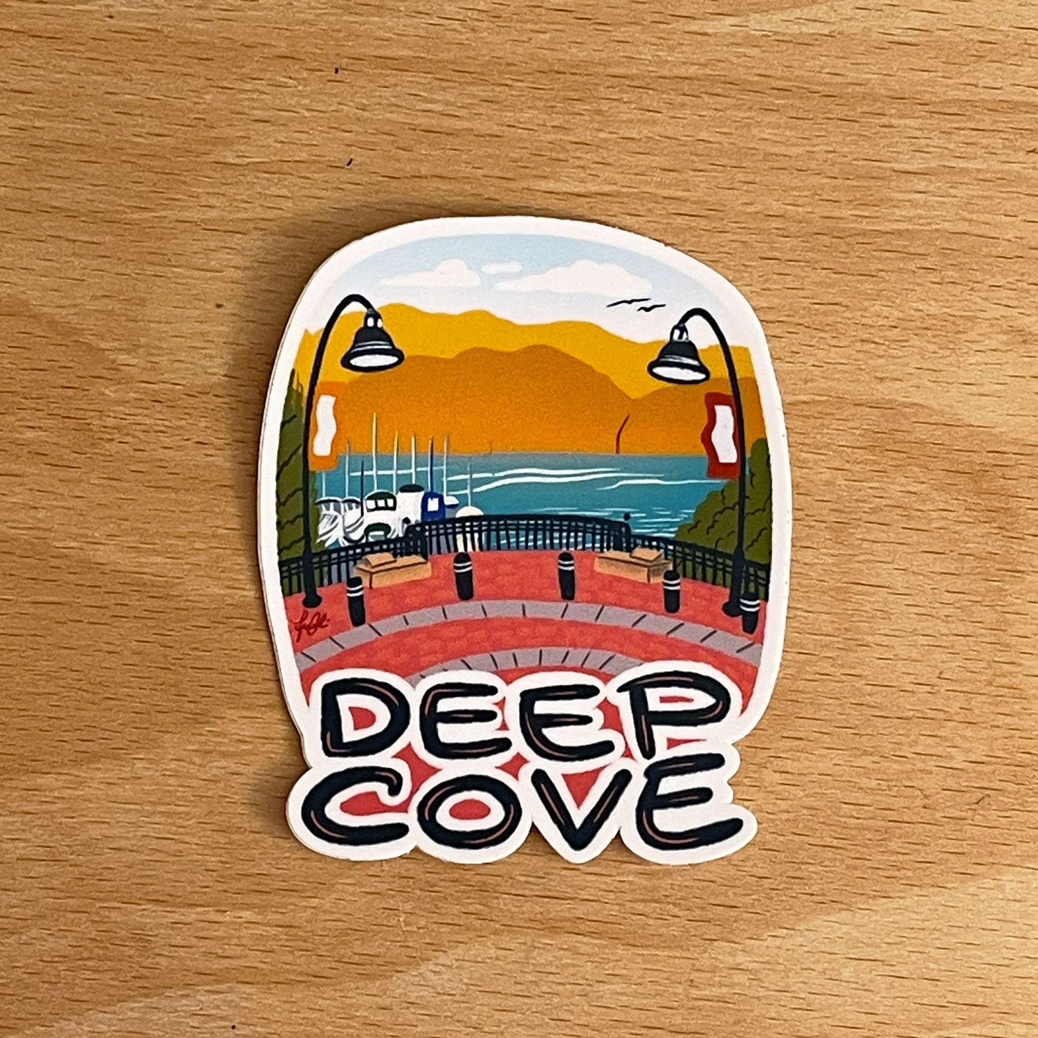 Deep Cove Sticker 3" Tall