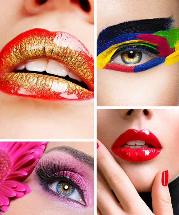 Bright fashion makeup