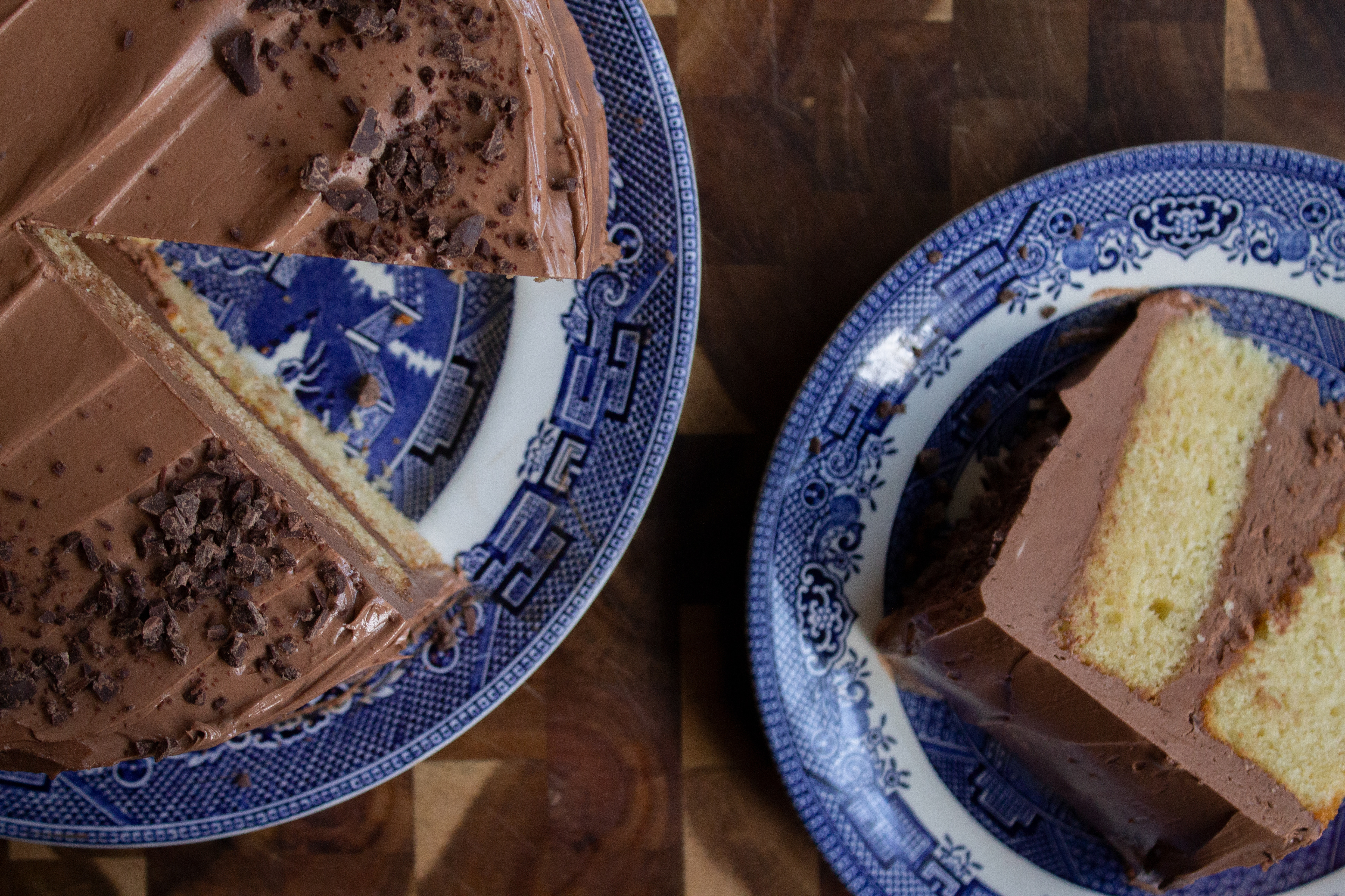 Yellow Cake with Chocolate Buttercream