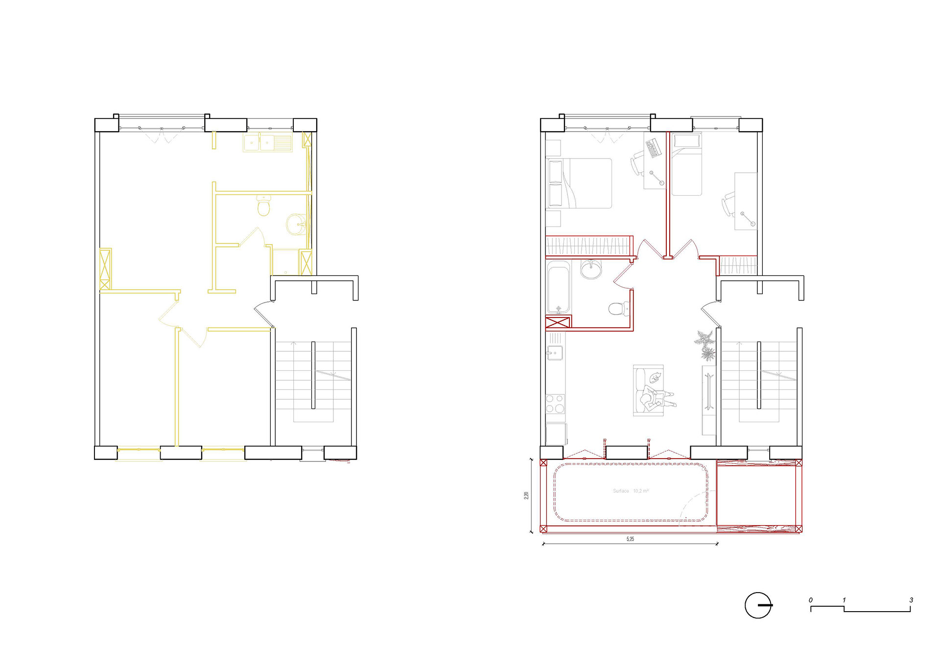 Plans d'usage (existant et projet)