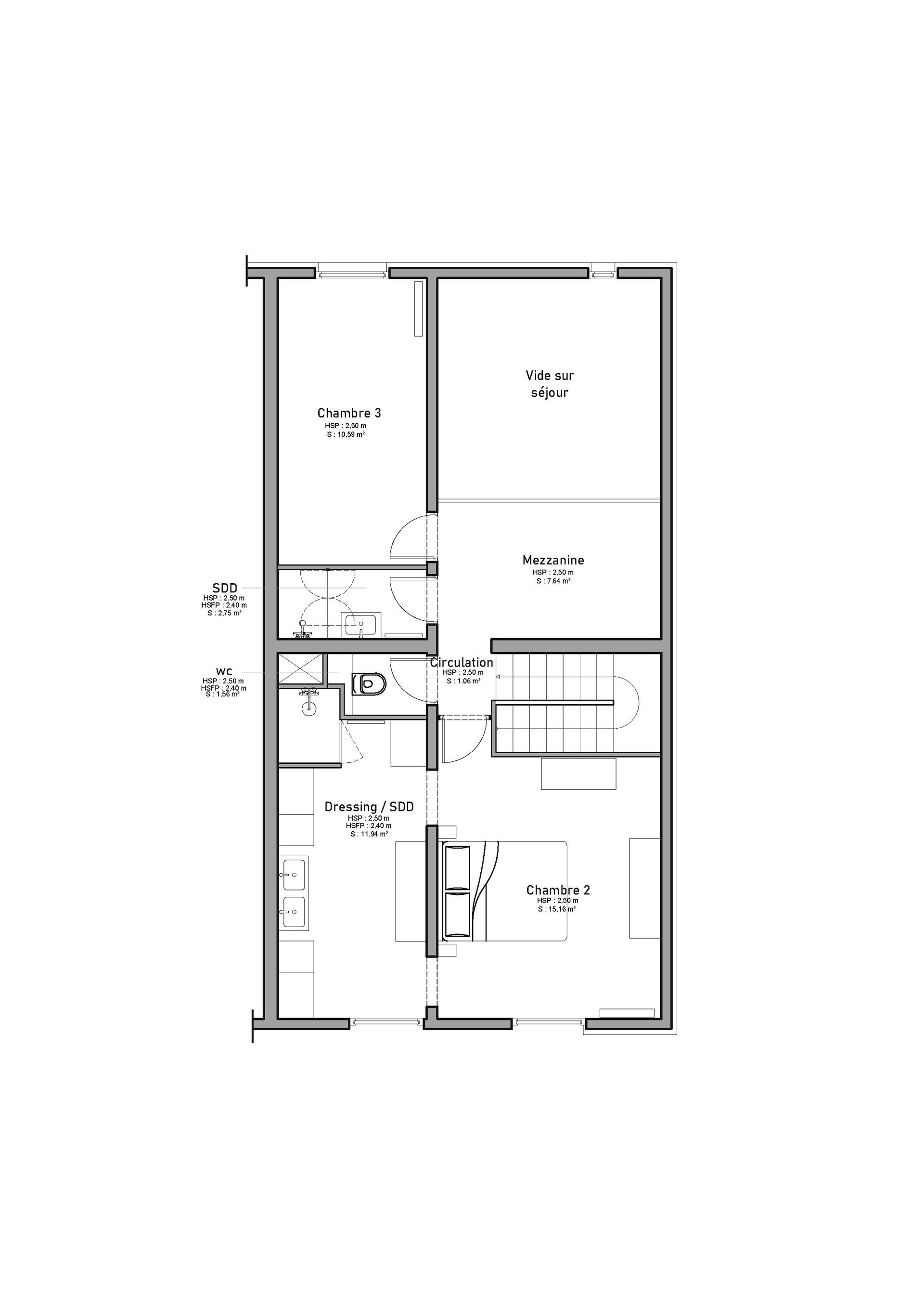 Plan R+1 projet