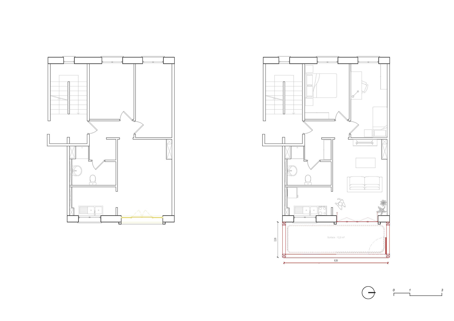 Plans d'usage (existant et projet)