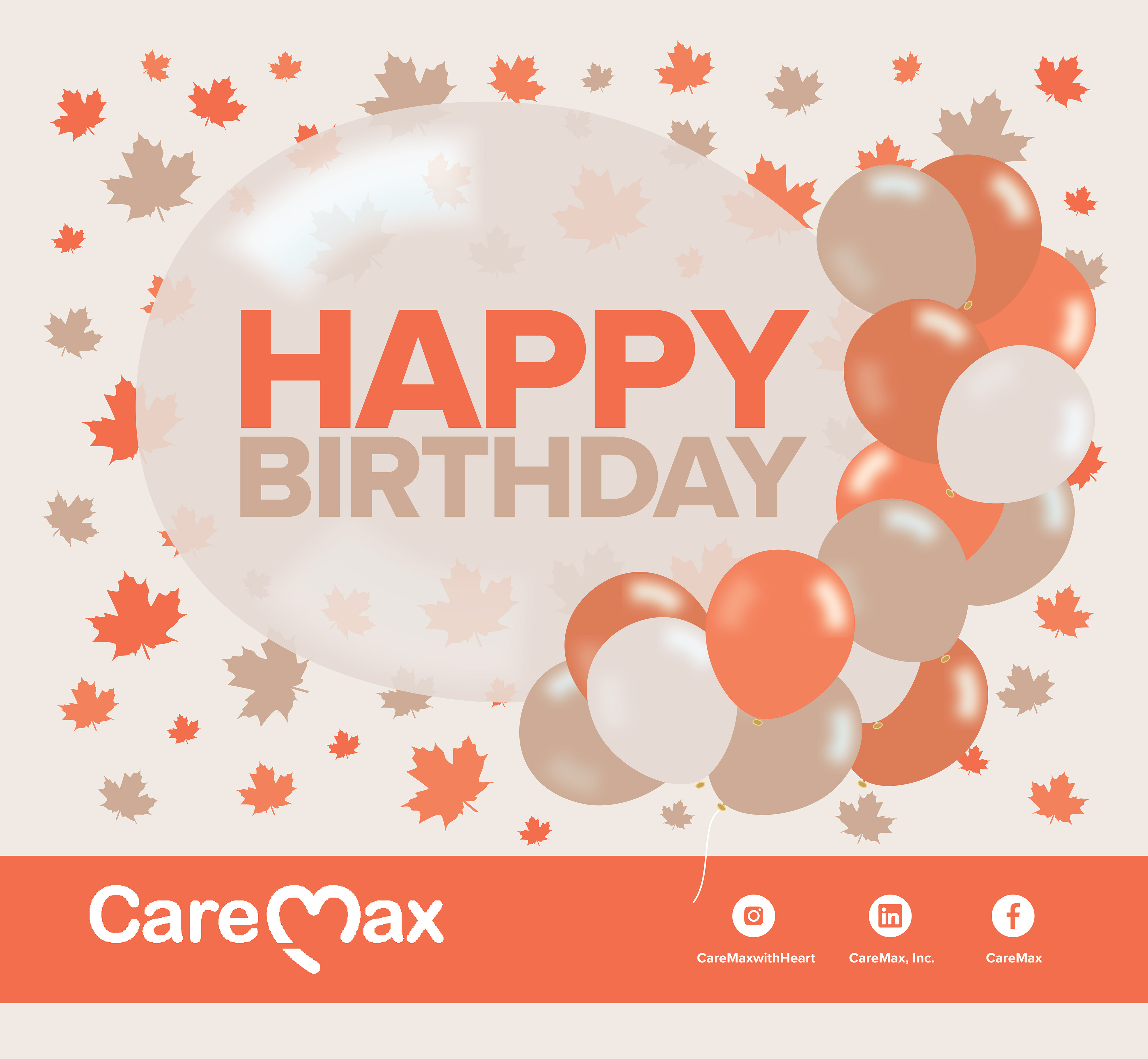 CareMax  |  Autumn Birthday - Fabric Tension Backdrop