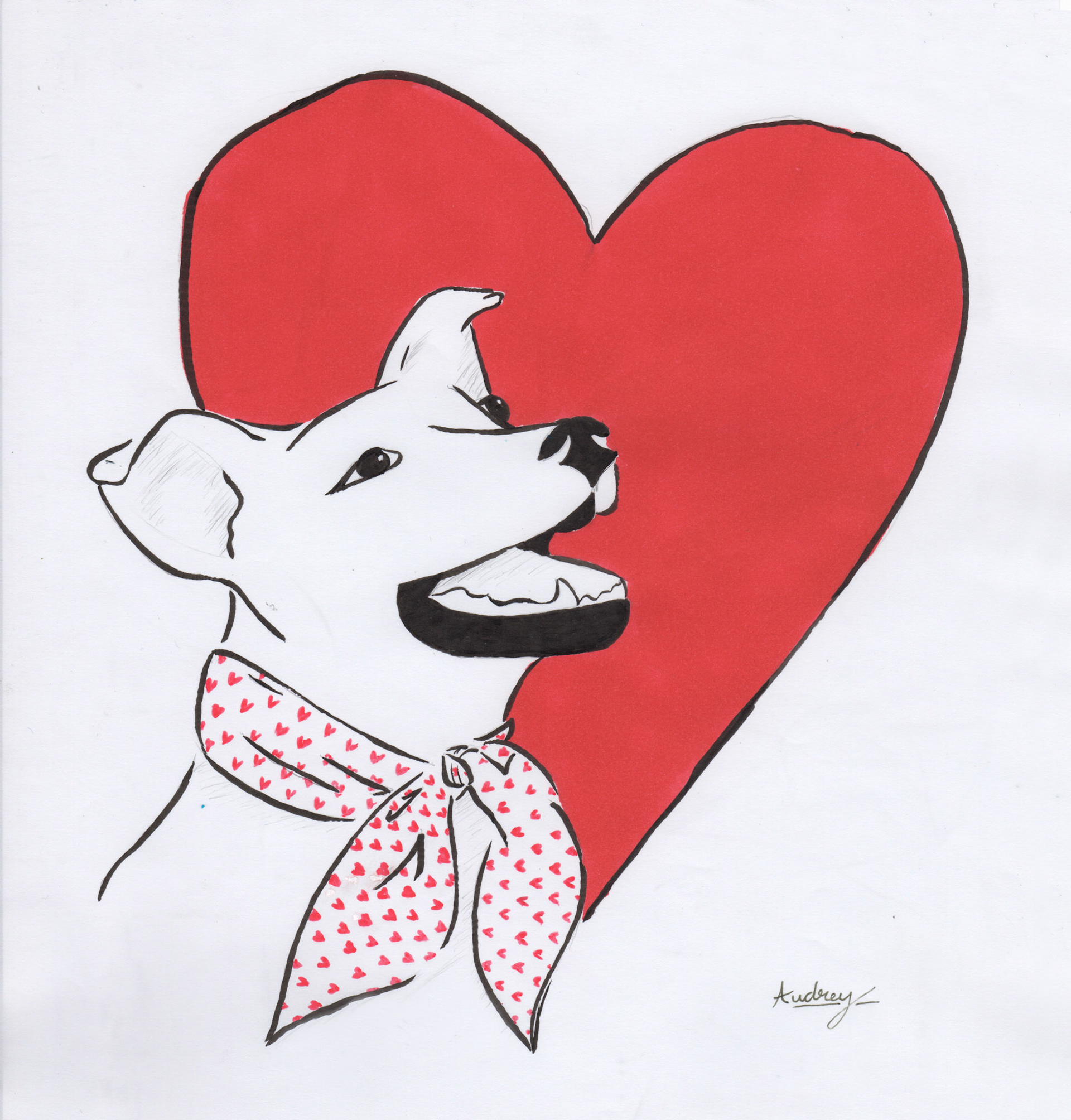 Love is a 4-Legged Word—2024—Mixed Media—9"x9.75"