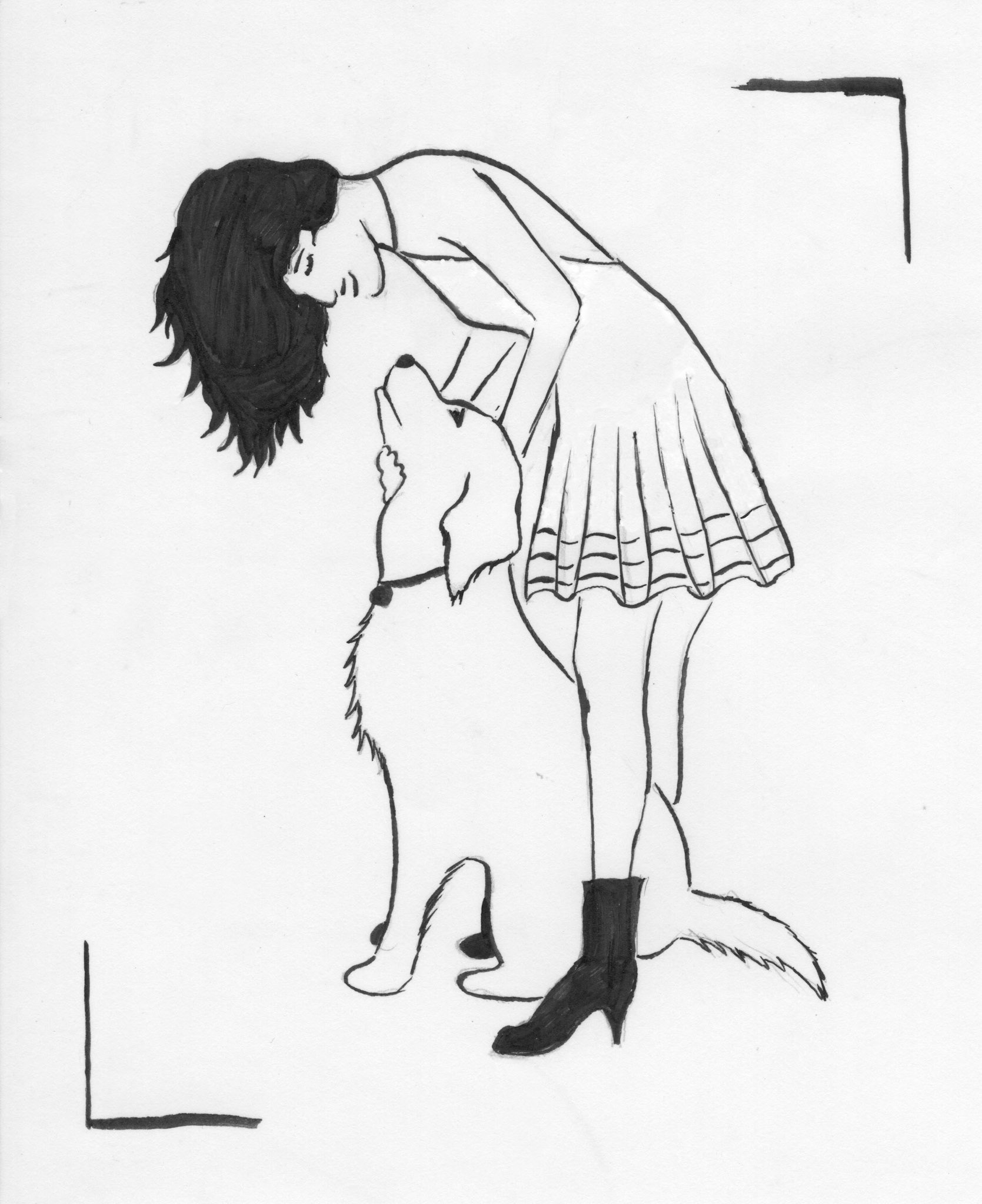 I'm Mutts About You—2024—Pen—4.5"x5.5"