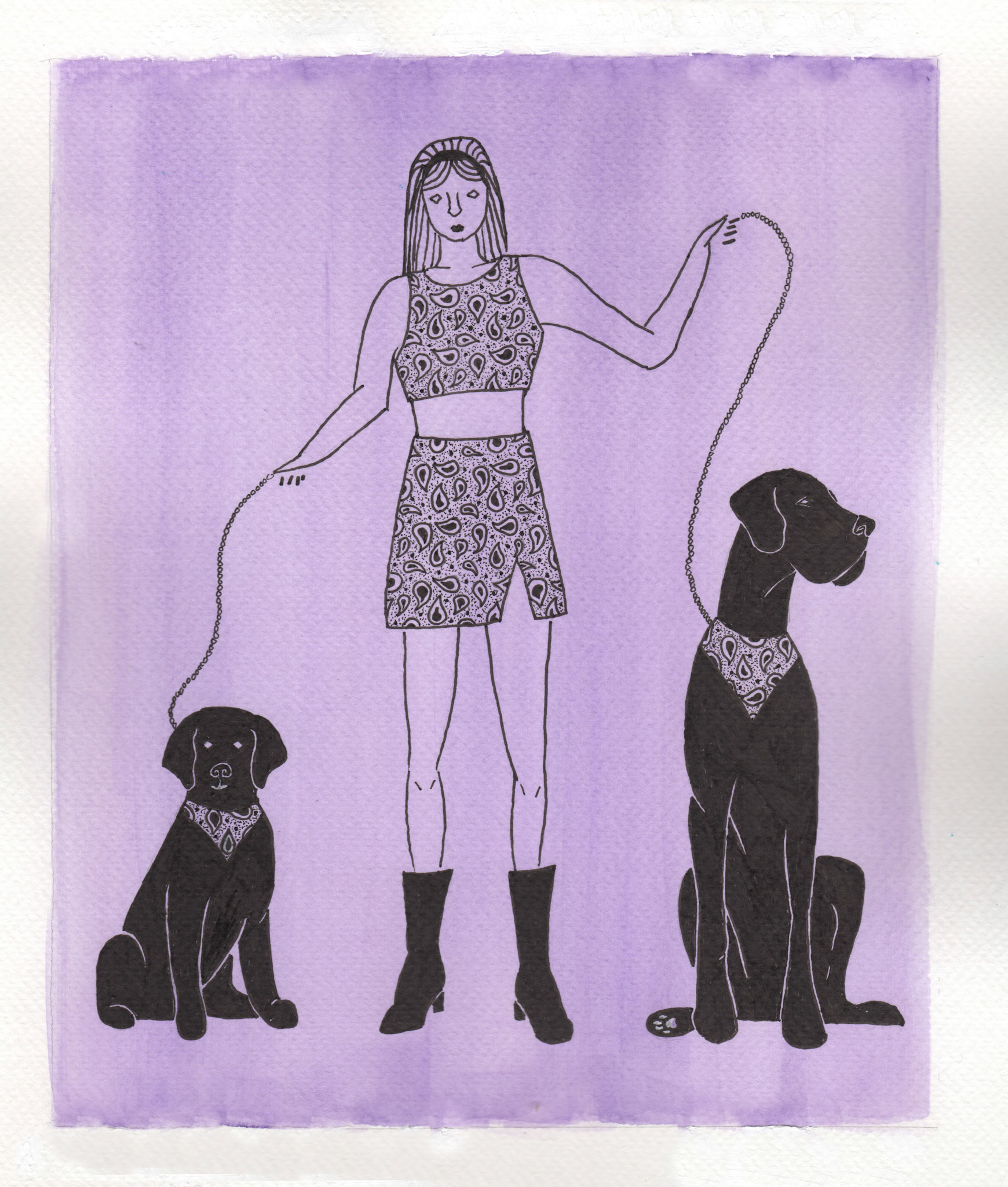 A Mutt-ching Set—2024—Mixed Media—8"x9.5"
