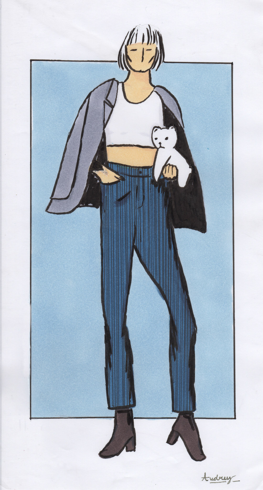 Keep It Paw-fessional—2024—Marker— 6"x11.5"