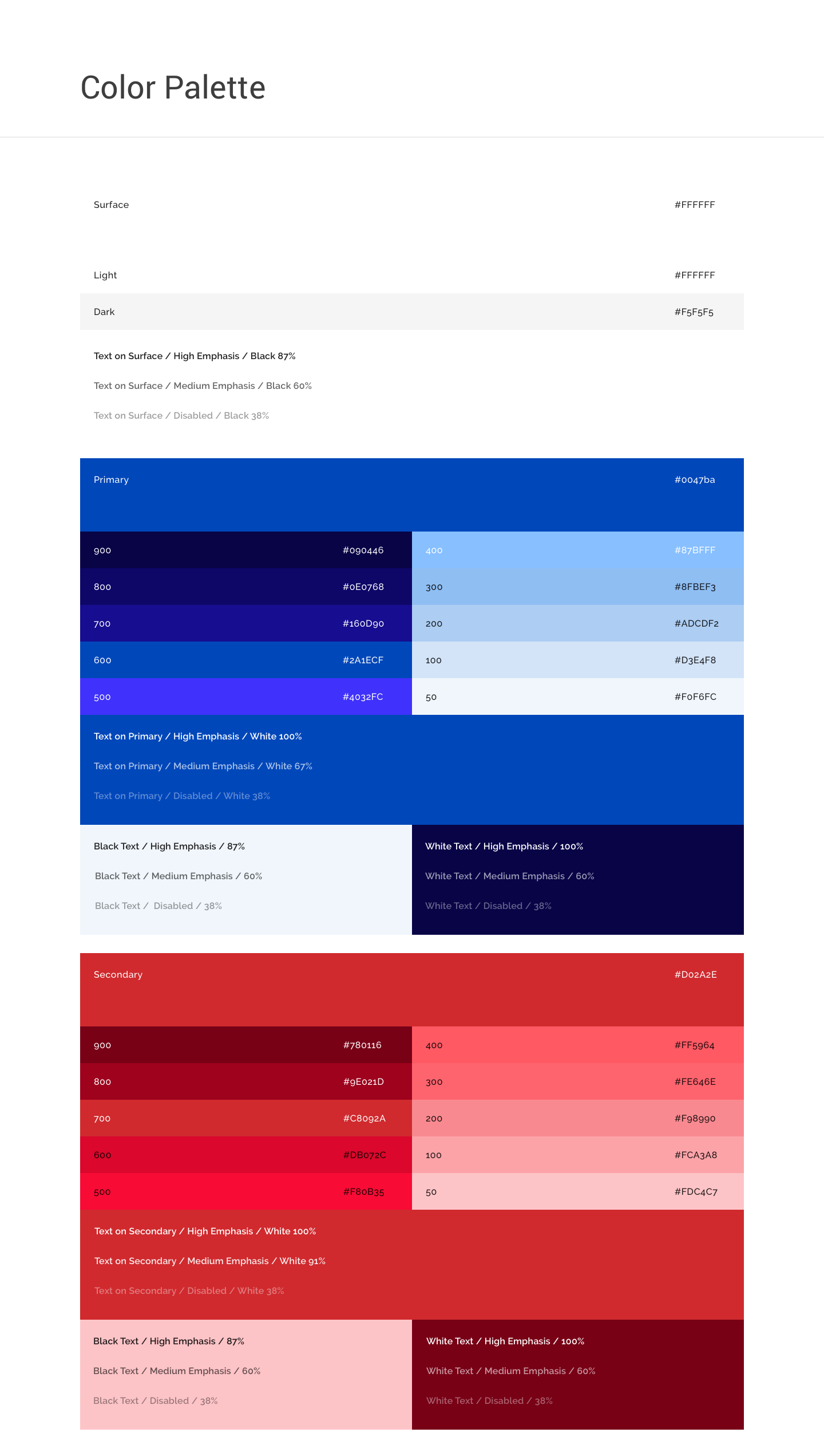 color palette